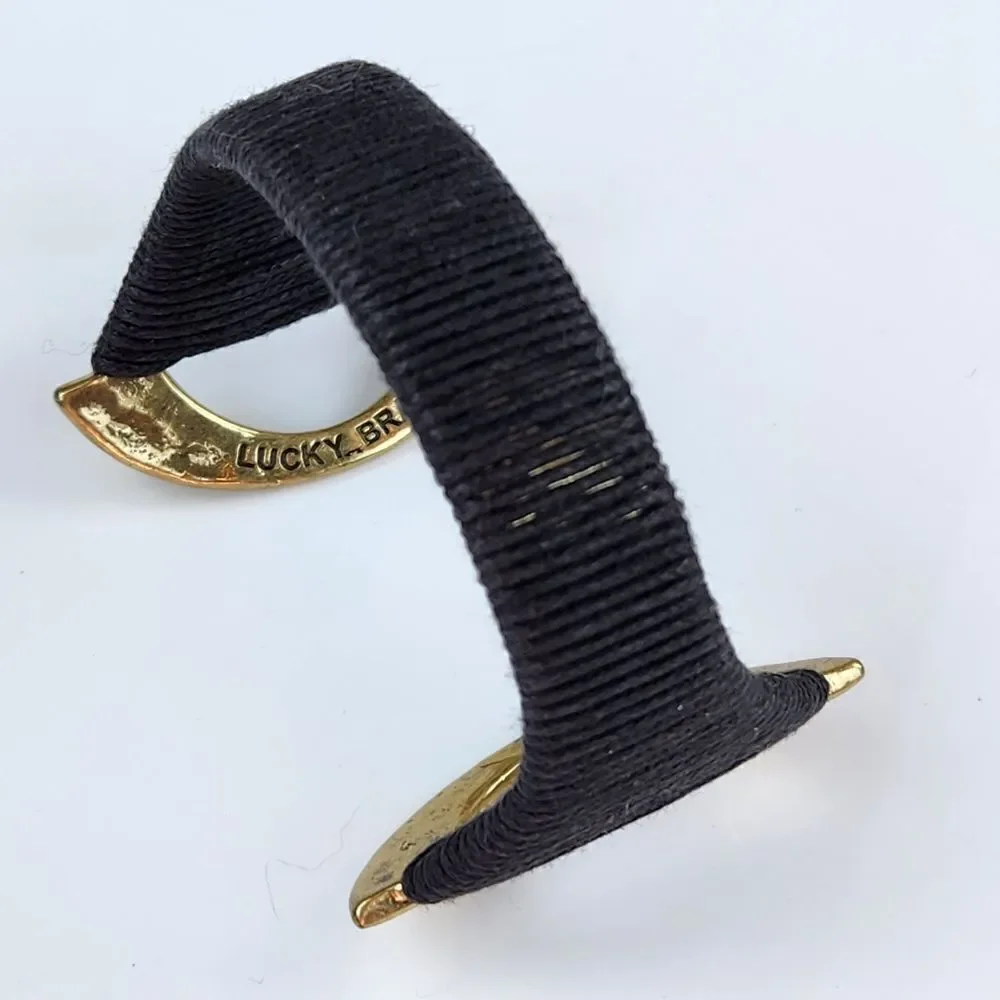 💜Vintage Lucky Gold Tone Hammered Cuff Bracelet